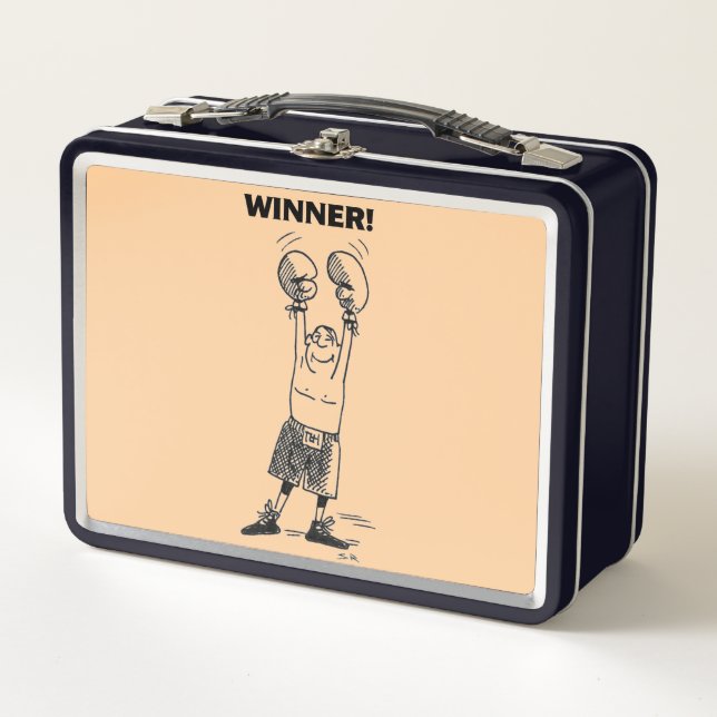 Winner tan and black lunchbox (Front)
