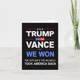 Winner Trump Vance We Won Took Byck America Keepsa Card