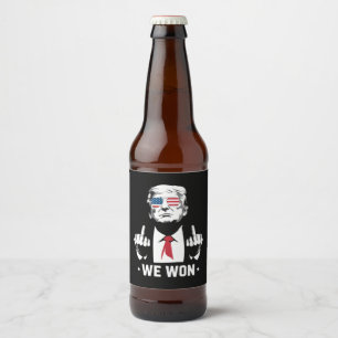 Winner Trump We Won Inauguration Day 47th Beer Bottle Label
