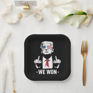 Winner Trump We Won Inauguration Day 47th Paper Plate
