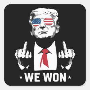 Winner Trump We Won Inauguration Day 47th Square Sticker