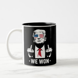 Winner Trump We Won Inauguration Day 47th  Two-Tone Coffee Mug