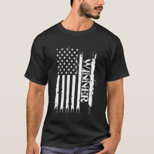 Winner United States Distressed w US Flag T-Shirt