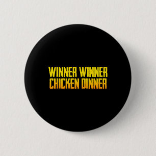 Winner Winner Chicken Dinner Black Men's Modern Sp 6 Cm Round Badge