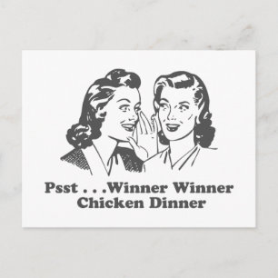 Winner Winner Chicken Dinner Funny Postcard