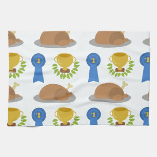 Winner Winner Chicken Dinner Pattern Tea Towel