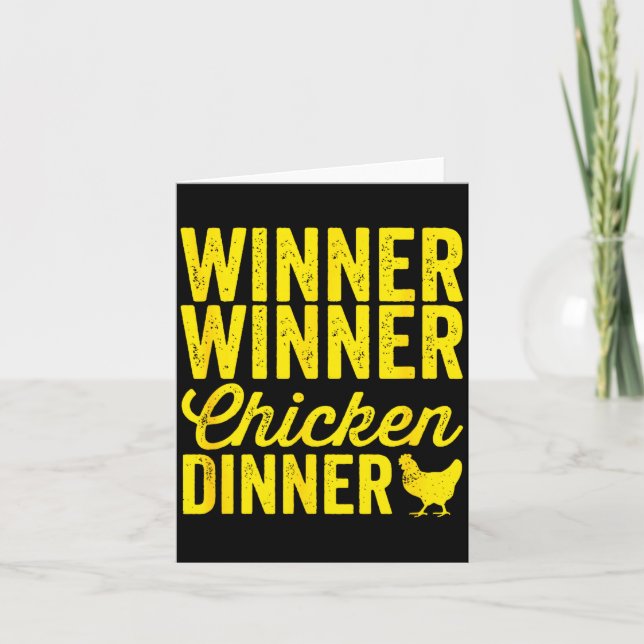 Winner Winner Chicken Dinner Silhouette (dark)  Card (Front)
