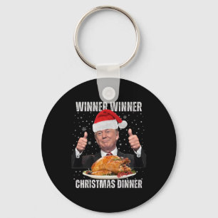 Winner Winner Christmas Dinner Humour Funny Trump Key Ring