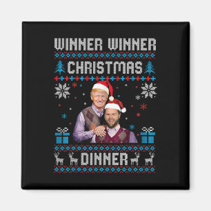 Winner Winner Christmas Dinner Santa Trump Ugly Sw Magnet