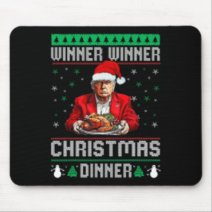Winner Winner Christmas Dinner Santa Trump Ugly Sw Mouse Mat