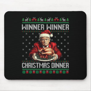 Winner Winner Christmas Dinner Santa Trump Ugly Sw Mouse Mat
