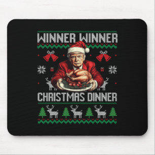 Winner Winner Christmas Dinner Santa Trump Ugly Sw Mouse Mat