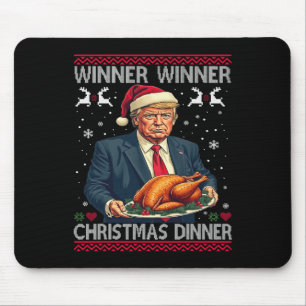 Winner Winner Christmas Dinner Santa Trump Ugly Sw Mouse Mat
