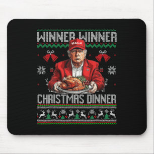 Winner Winner Christmas Dinner Santa Trump Ugly Sw Mouse Mat