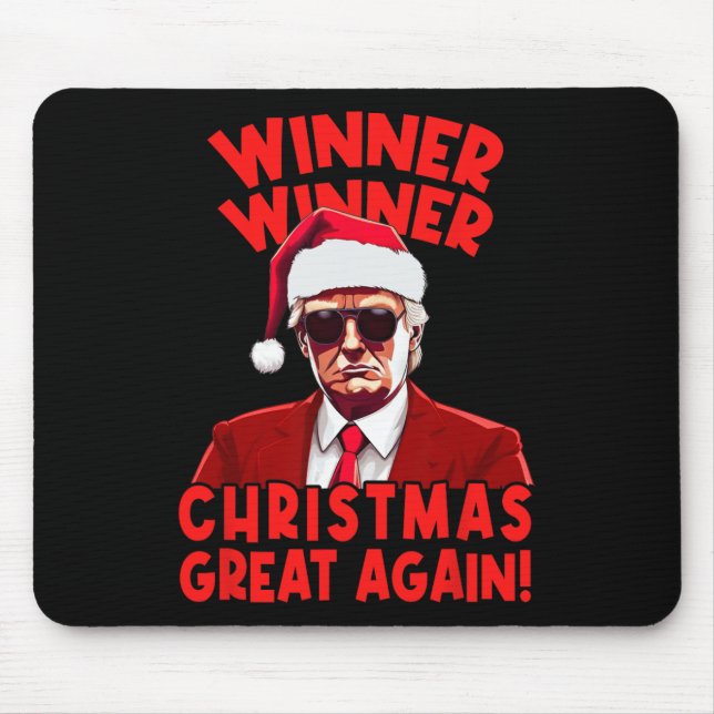 Winner Winner Christmas Great Again Funny Santa Tr Mouse Mat (Front)