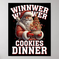 Winner Winner Cookies Dinner Santa Funny Trump Chr