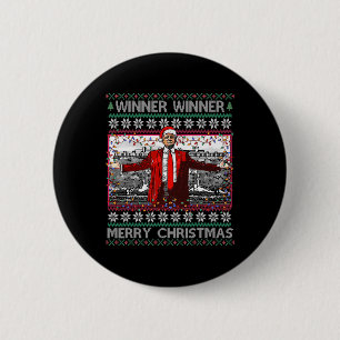 Winner Winner Merry Christmas Funny Santa Trump 20 6 Cm Round Badge