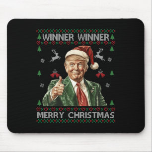 Winner Winner Merry Christmas Trump Santa Ugly Swe Mouse Mat