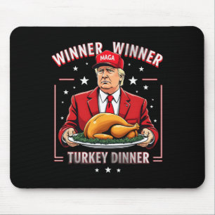 Winner Winner Turkey Dinner Donald Trump Christmas Mouse Mat
