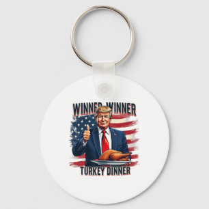 Winner Winner Turkey Dinner Funny Trump Thanksgivi Key Ring