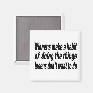 Winners Habits Motivational Quote  Magnet