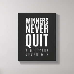 Winners Never Quit   Motivational Quote Wall Art