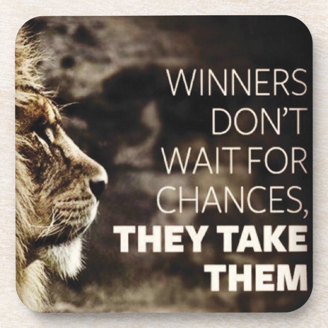 Winners Take Chances - Motivational Coaster (Front)