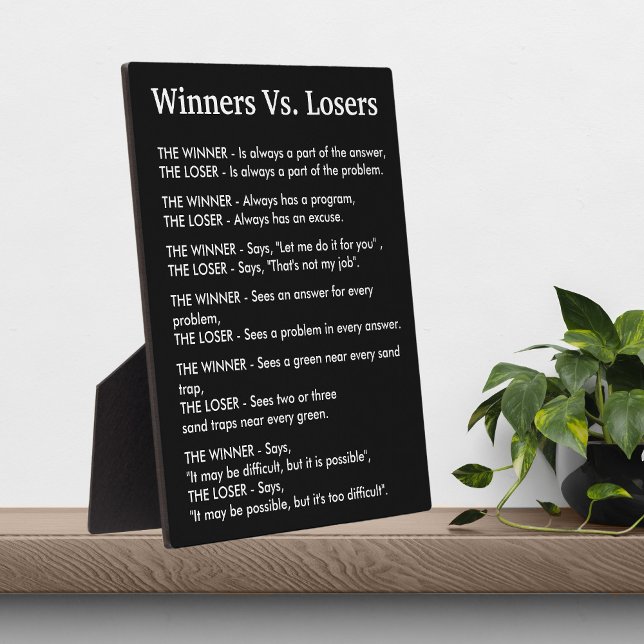 Winners Vs Losers Plaque (Creator Uploaded)