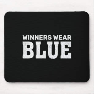 Winners Wear Blue Team Spirit Game Competition Cam Mouse Mat