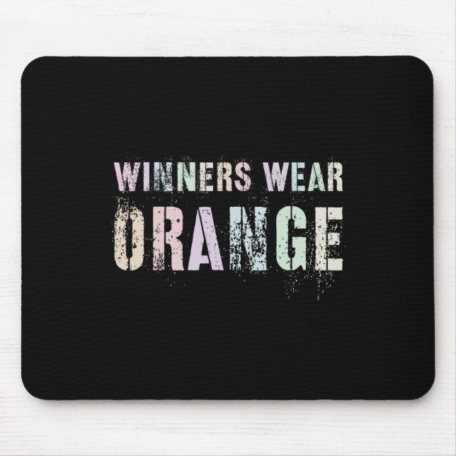 WINNERS WEAR ORANGE Summer Camp Team Colour War Ga Mouse Mat (Front)