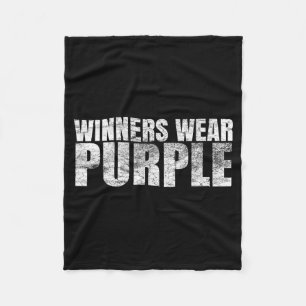 Winners Wear Purple Colour War Camp Team Game Fleece Blanket