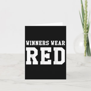 Winners Wear Red Camp Colour War Team Competition  Card