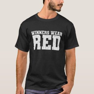 Winners Wear Red Colour War Camp Team Competition T-Shirt