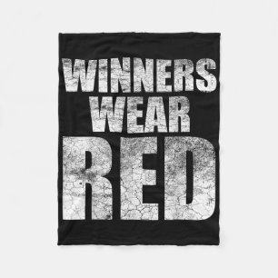 Winners Wear Red Colour War Camp Team Game Competi Fleece Blanket
