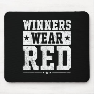 Winners Wear Red Colour War Camp Team Game Competi Mouse Mat