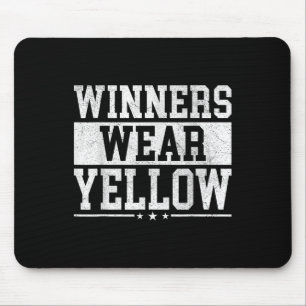 Winners Wear Yellow Colour War Camp Spirit Game Te Mouse Mat