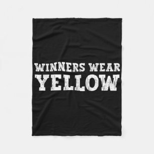 Winners Wear Yellow Colour War Camp Team Game Comp Fleece Blanket