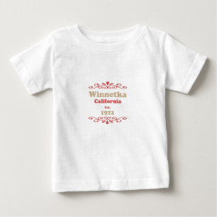 Winnetka California Vintage Typography Baby T-Shirt