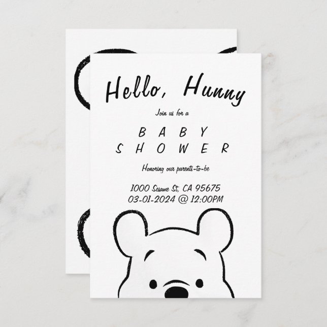 WINNIE BABY SHOWER INVITE (Front/Back)