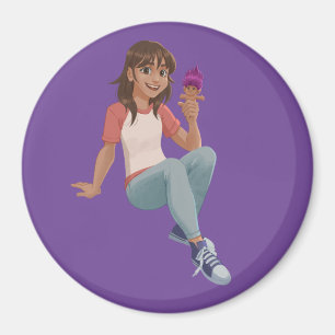 Winnie is holding Binky Magnet