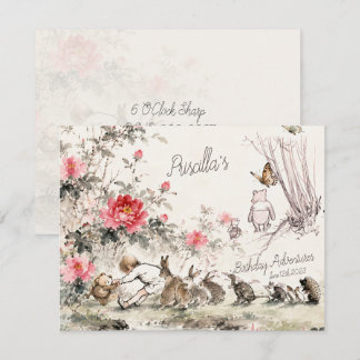 Winnie the Pooh Adventures Illustrations Invitation