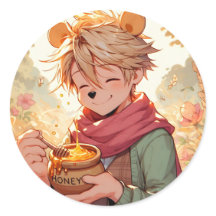 Winnie the Pooh Anime Guy V11 Sticker