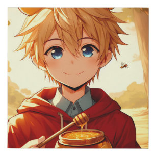 Winnie the Pooh Anime Guy V9 Canvas Print
