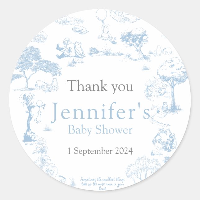 Winnie the Pooh Classic Round Sticker (Front)