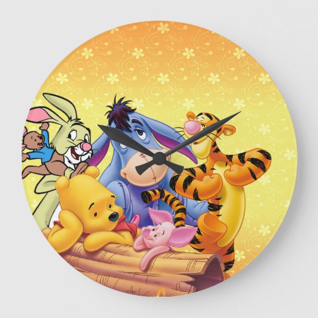 Winnie the Pooh kids Acrylic Wall Clock (Front)