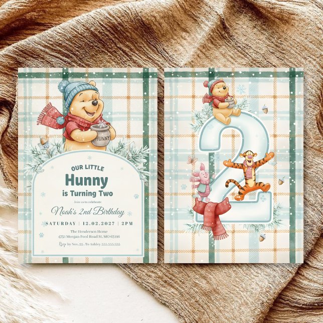 Winnie the Pooh 'Our Little Hunny is Turning Two'  Invitation (Creator Uploaded)