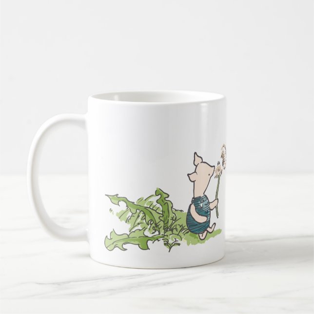 Winnie The Pooh- Piglet with Dandelion Coffee Mug (Left)