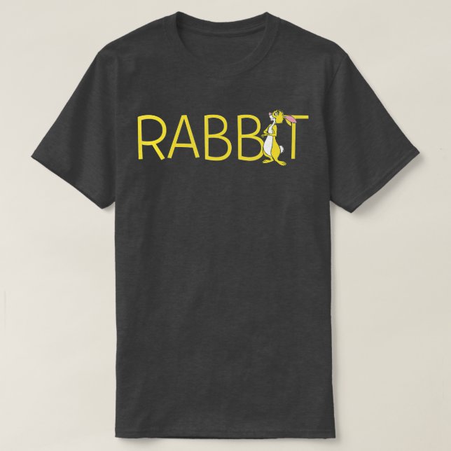 Winnie the Pooh Rabbit Classic Lettering  T-Shirt (Design Front)
