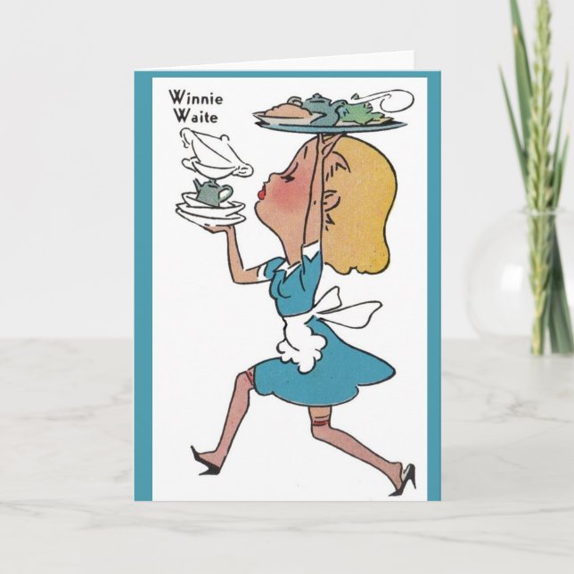 Winnie Waite the busy waitress Card (Front)
