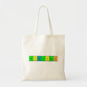 Winnifred periodic table name tote bag